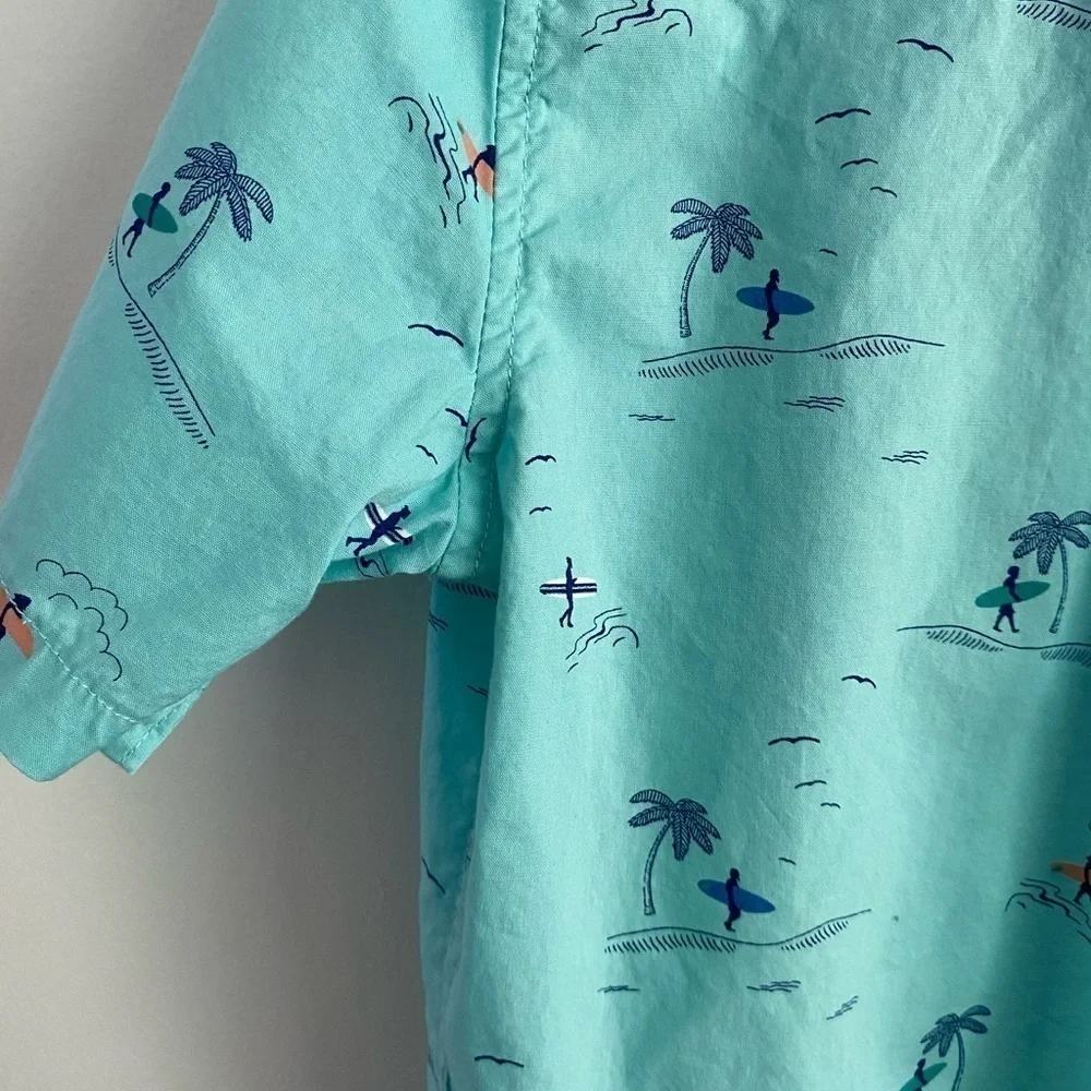 The Children’s Place, Tropical Button Down Shirt, Size 8/10, M
